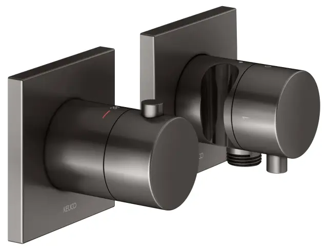 Keuco Edition 11 Смеситель для душа термостат. 2 потреб., встр., внешняя часть, цвет: титан черный 51153 351222