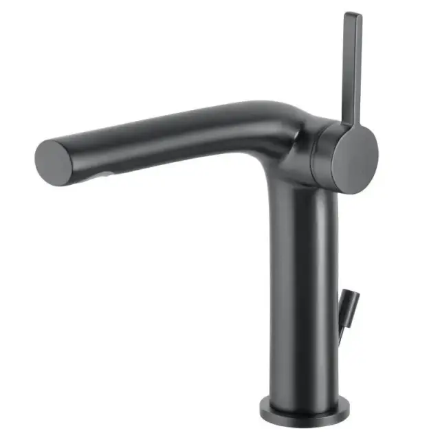 Keuco Edition 400 Смеситель для раковины рычажный 150, с д/к и гарнитуром слива, цвет:хром черный 51502 130000