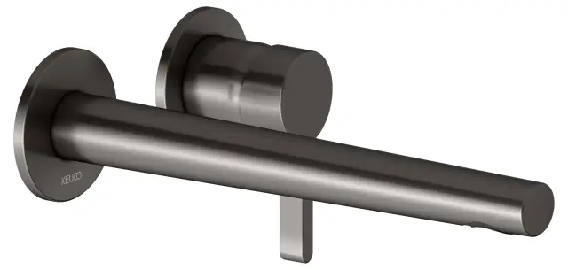 Keuco Edition 400 Смеситель для раковины рыч., 2 потреб., излив 26,5 см, встр., цвет:титан черный 51516 350202