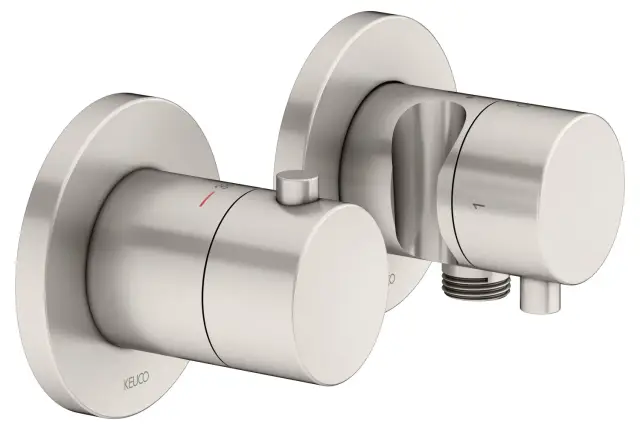 Keuco Edition 400 Смеситель для душа термостатический 2 потреб., встр., внешняя часть, цвет: никель 51553 051221