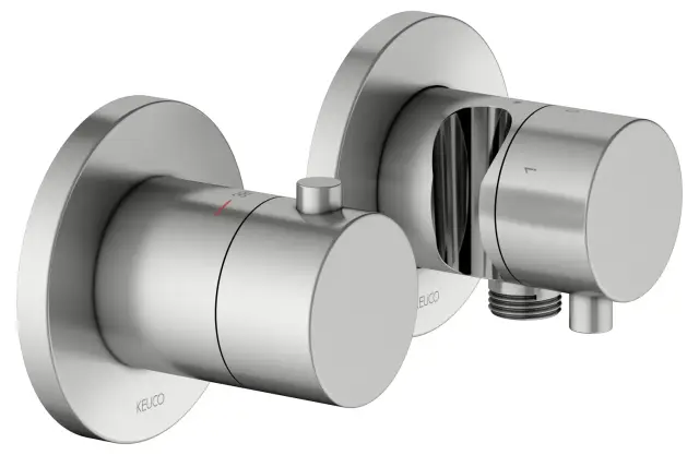 Keuco Edition 400 Смеситель для душа термостатич. 3 потреб., встр., внешняя часть, цвет: нерж. сталь 51553 211231