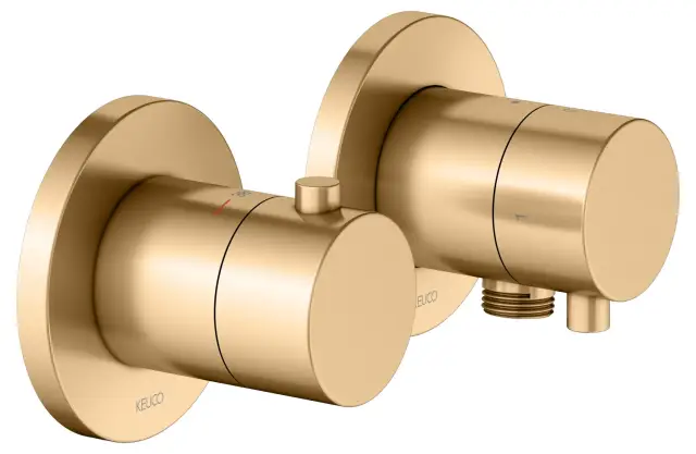 Keuco Edition 400 Смеситель для душа термостатический, 2 потреб., встр., внешняя часть, цвет: латунь 51553 251121