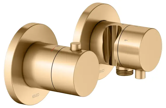 Keuco Edition 400 Смеситель для душа термостатический 3 потреб., встр., внешняя часть, цвет: латунь 51553 251231
