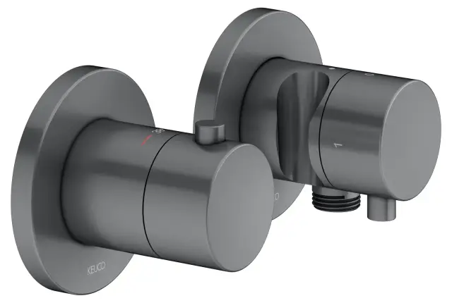 Keuco Edition 400 Смеситель для душа термостат., 2 потреб., встр., внешняя часть, цвет: хром черный 51553 131221