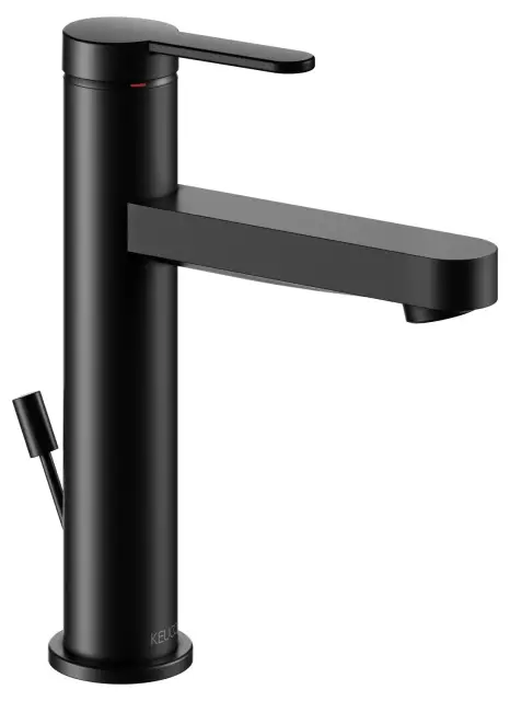 Keuco Ixmo Смеситель для раковины рычажный 130, с д/к и гарнитуром для слива, цвет: черный мат. 59501 373001