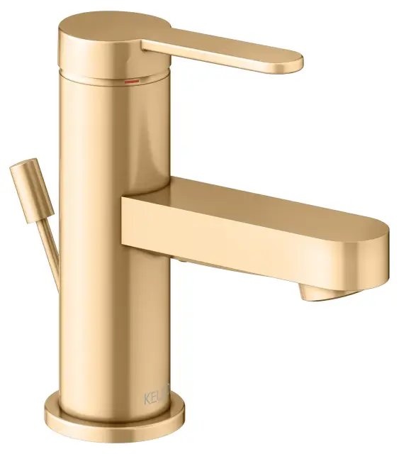 Keuco Ixmo Смеситель для раковины рычажный 60, с д/к и гарнитуром для слива, цвет: латунь 59504 253000
