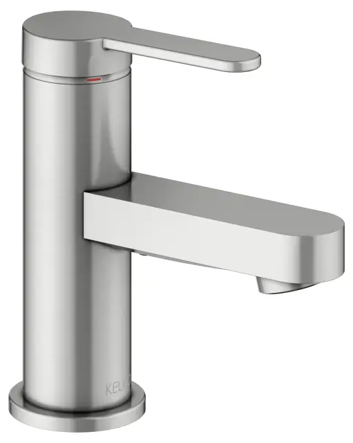 Keuco Ixmo Смеситель для раковины рычажный 60, без д/к и гарнитура для слива, цвет: нерж. сталь 59504 213100
