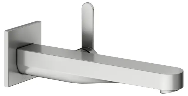 Keuco Ixmo Смеситель для раковины рычажный, 1 потребитель, излив 24,1см, встр., цвет: нерж. сталь 59516 211302