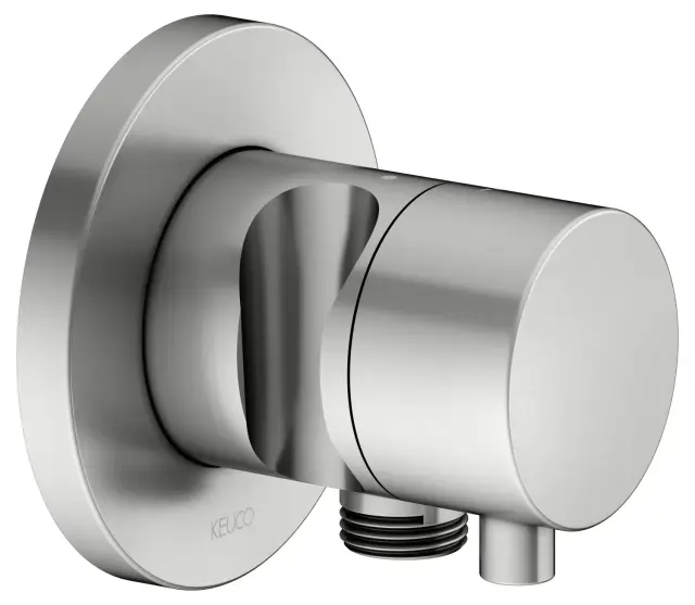 Keuco Ixmo Запорный вентиль с выпуском для шланга и держателем, внешняя часть, цвет: нерж. сталь 59541 211201
