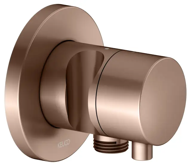 Keuco Ixmo Запорный вентиль с выпуском для шланга и держателем, внешняя часть, цвет: красное золото 59541 291201