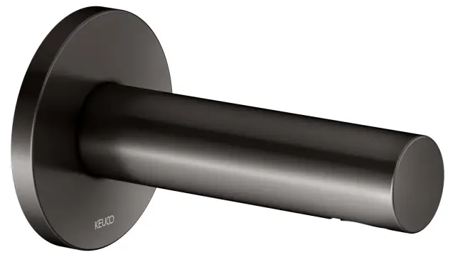 Keuco Ixmo Излив настенный для ванны 15,2 см, с аэратором, цвет: титан черный 59545 350001