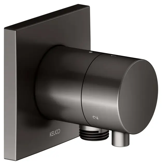 Keuco Ixmo Вентиль-переключатель на 3 потреб. DN15, внеш. часть, с выводом шланга, цвет:титан черный 59548 351102