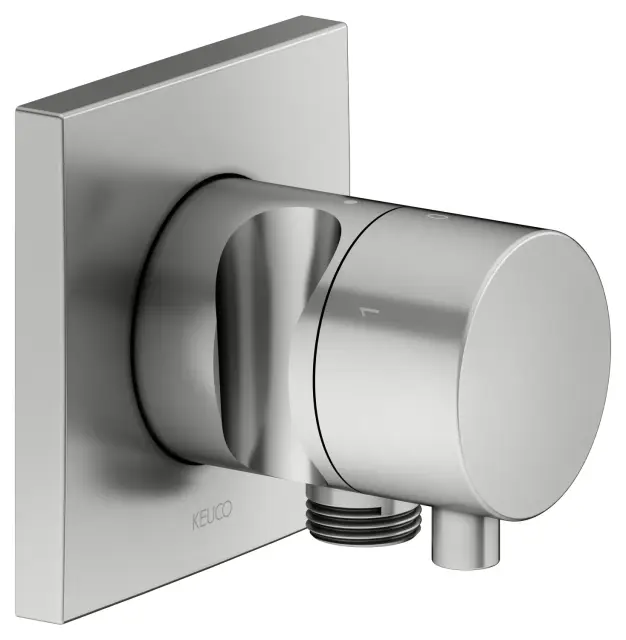 Keuco Ixmo Запорный вентиль с переключателем на 3 потребителя DN15 и держ. лейки, цвет: нерж. сталь 59549 211202