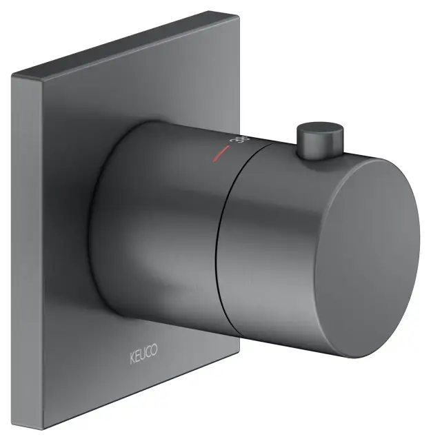 Keuco Ixmo Смеситель для душа термостатический, 1 потреб., встр., внешняя часть, цвет: хром черный 59553 130002