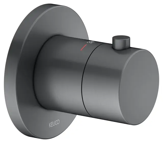 Keuco Ixmo Смеситель для душа термостатический, 1 потреб., встр., внешняя часть, цвет: хром черный 59553 130001