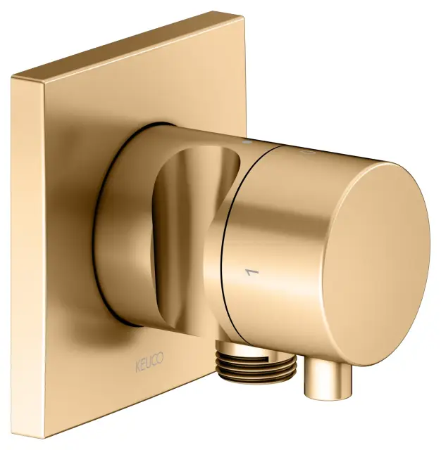 Keuco Ixmo Запорный вентиль с переключателем на 2 потребителя DN15 и держателем лейки, цвет: латунь 59557 251202