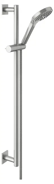 Keuco Ixmo Душевой гарнитур: штанга 85,5 см, шланг 160 см, душ. лейка 3 вида струи, цвет:нерж. сталь 59587 210802