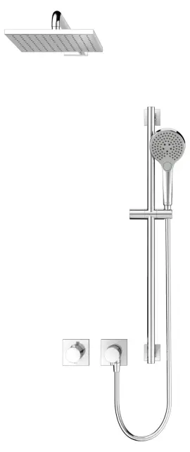 Keuco Ixmo Sets Душевой комплект: термостат. встр. смеситель, без излива, шланг, штанга, цвет: хром 59653 011002
