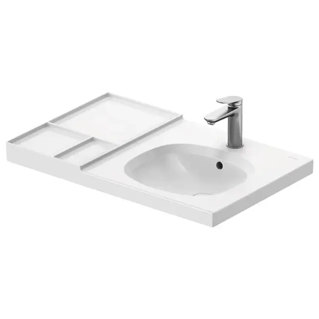 Duravit Aurena Раковина подвесная 80.5x50.5x19h см, с переливом, цвет: белый глянцевый 238880AA00