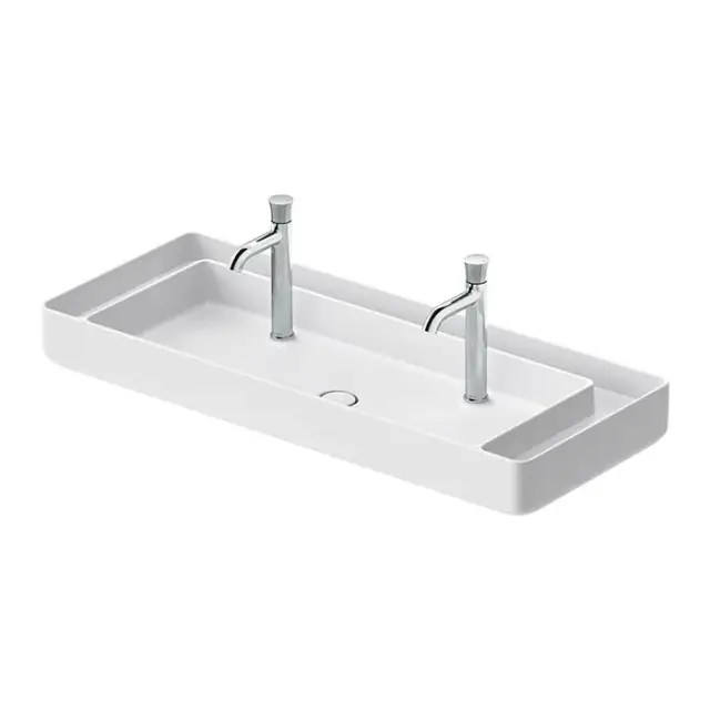 Duravit Bento Starck Box Раковина накладная 114.5x46x14.5h см, без перелива, цвет: белый матовый 2660113272