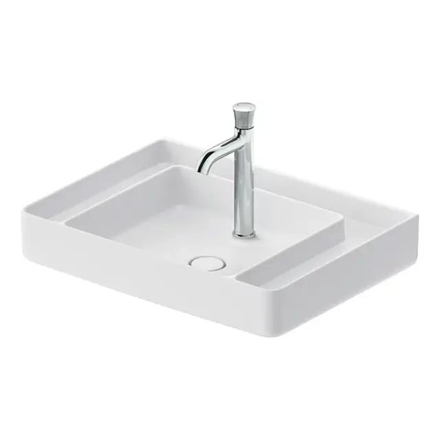 Duravit Bento Starck Box Раковина подвесная 65x48x19h см, без перелива, цвет: белый глянцевый 2379652000