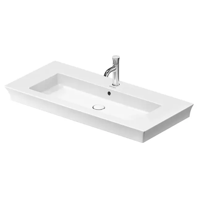 Duravit White Tulip Раковина накладная 105.5x49x15.5h см, с переливом, цвет: белый глянцевый 23631000001
