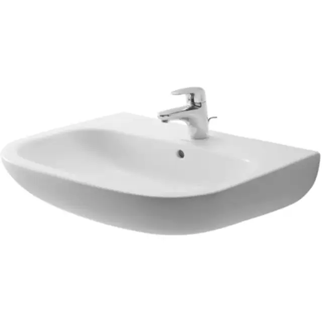 Duravit D-Code Раковина подвесная 65x50x18h см, с переливом, цвет: белый глянцевый 23106500002