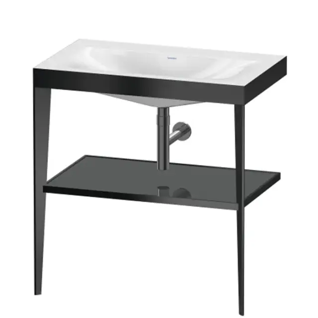 Duravit XViu Консоль для раковины 80x48x85h см, цвет: black matt/flannel grey high gloss lacquer XV4715NB289