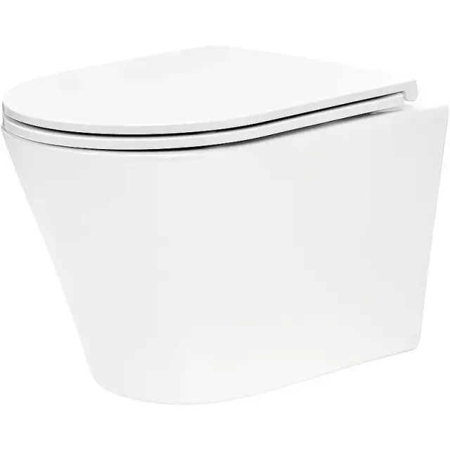 Tece Spring Унитаз подвесной, безободковый с крышкой микролифт, цвет: белый глянцевый 9700997