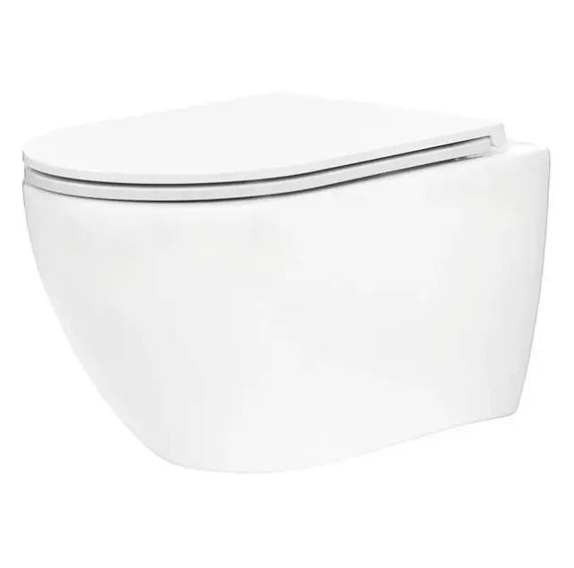 Tece Spring Унитаз подвесной 36х53 см, безободковый с крышкой, цвет: белый глянцевый 9700998