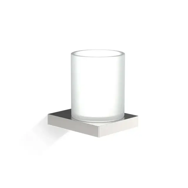 Decor Walther Contract Стакан для зубных щеток подвесной, стеклянный матовый, цвет:нержавеющая сталь 0651877