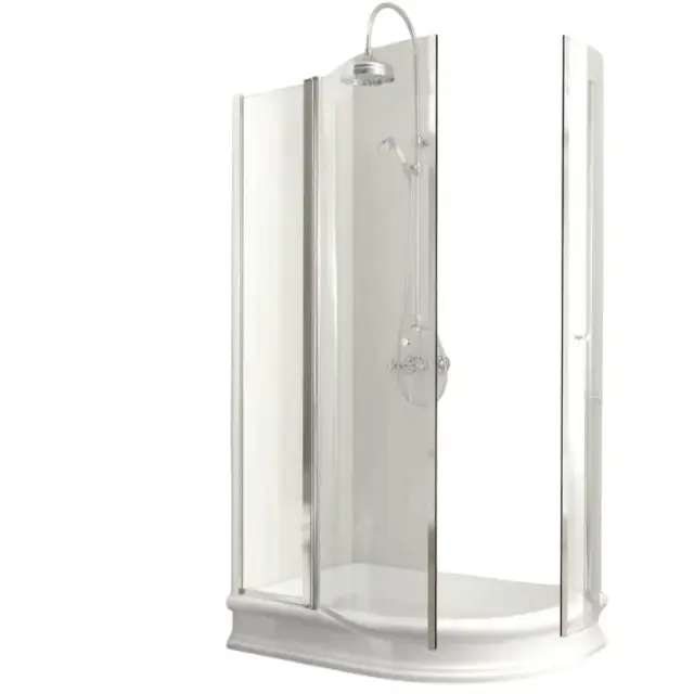 Kerasan Retro Душевое ограждение 80x120x187h см, для углового душевого поддона справа, цвет: Cromo 9137T0cr