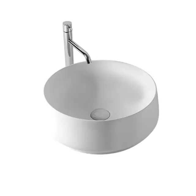 Kerasan F10 Раковина чаша d43x16h см, без перелива и отверстия под смеситель, цвет: Bianco matt 460430