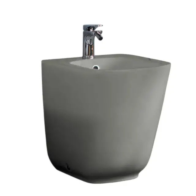 Kerasan Tribeca Биде напольное 35x55 см, с 1 отверстием под смеситель и креп., цвет: Grigio matt 512059 Grigio matt