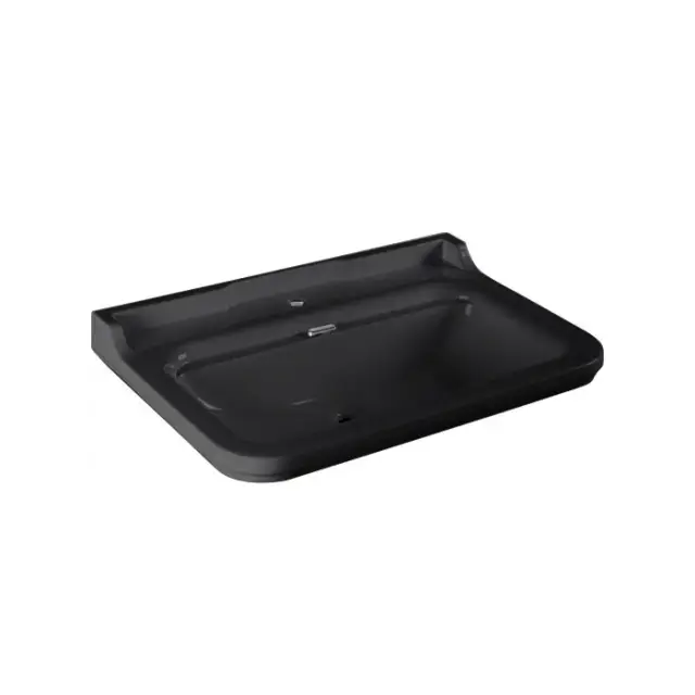 Kerasan Waldorf Раковина подвес. 80x55 см, с 1 отвер. под смес., с заглуш., цвет: Nero lucido/Cromo 4141K4nero/cr*1