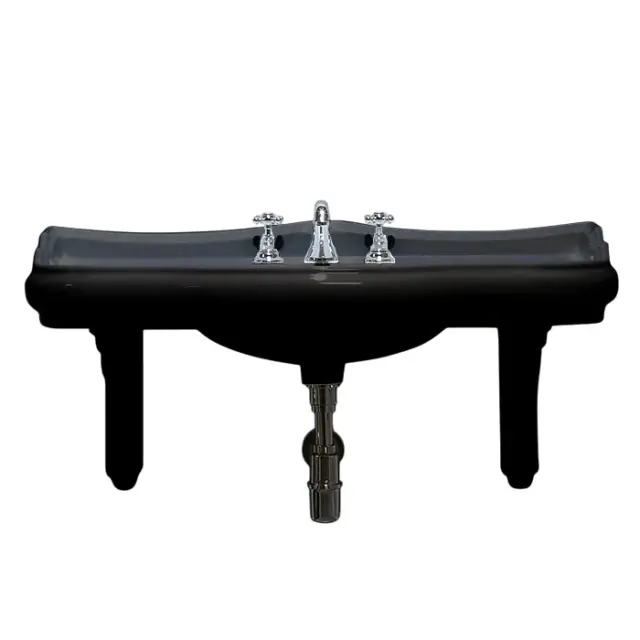 Kerasan Retro Раковина подвесная 100x54,5, с 3 отвер. под смеситель и переливом, цвет: Neco lucido 105004 nero*3