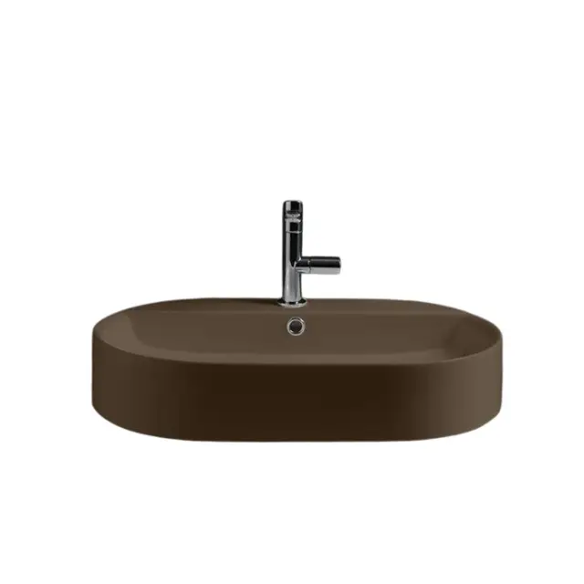 Kerasan Ciotola Раковина чаша 65x40x12h см, с 1 отвер. под смеситель и переливом, цвет: Bruno matt 028588 Bruno matt *1