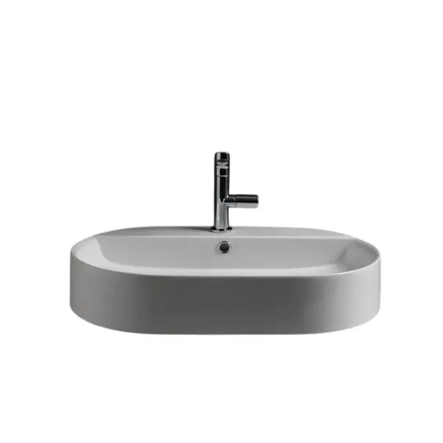 Kerasan Ciotola Раковина чаша 65x40x12h см, с 1 отвер. под смеситель и переливом, цвет: Bianco matt 028530 Bianco matt *1