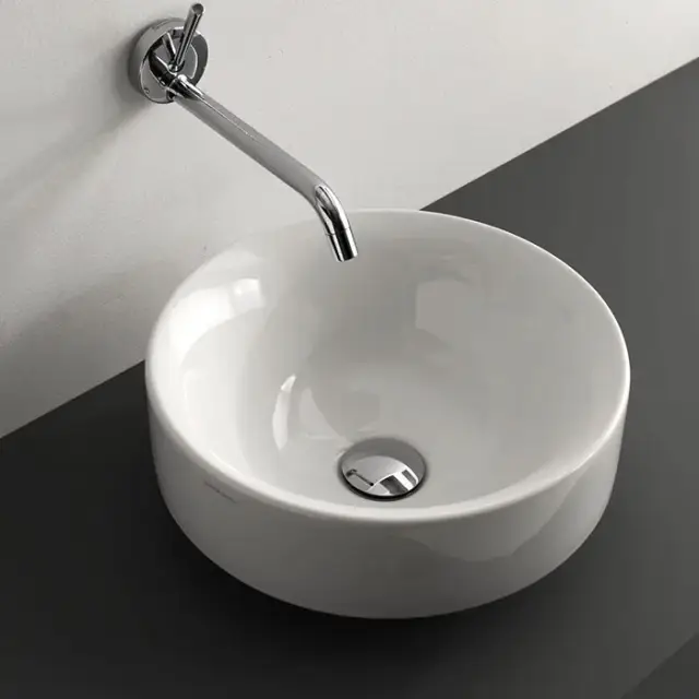 Kerasan Cento Раковина чаша d45x18h см, без перелива, цвет: Bianco 355701