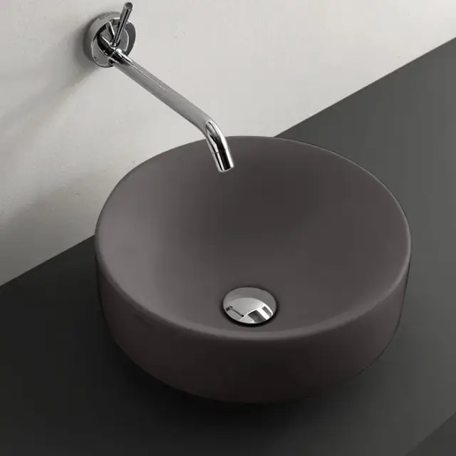 Kerasan Cento Раковина чаша d35x18h см, без перелива, цвет: Ferro matt 355889