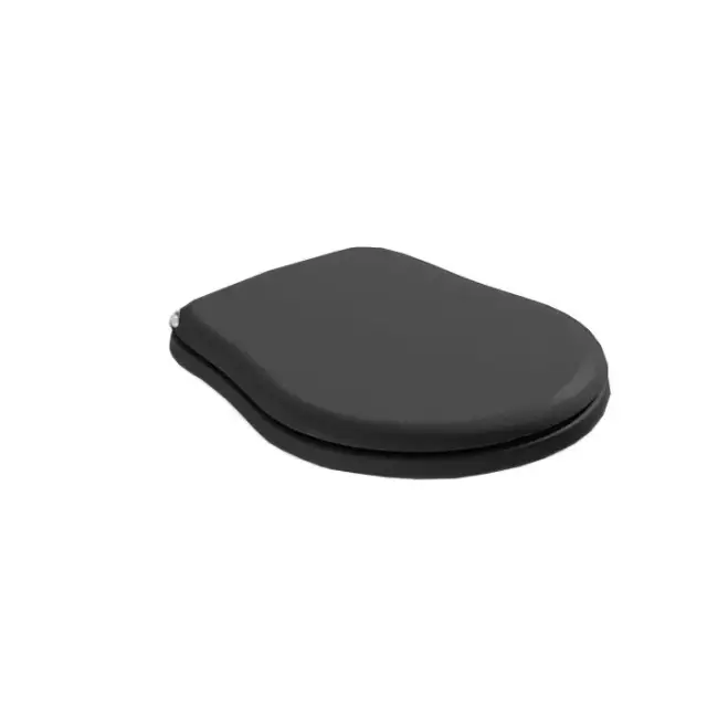 Kerasan Retro Крышка-сиденье для унитаза, с микролифтом, крепление хром, цвет: Nero matt 108804