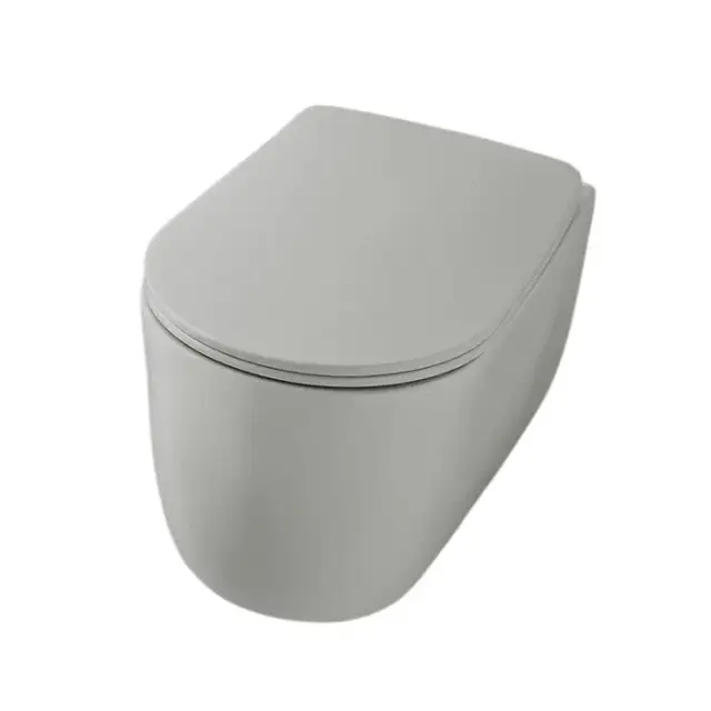 Kerasan Nolita Унитаз подвесной 55x35 см, безободковый, смыв торнадо, цвет: Grigio matt 531559