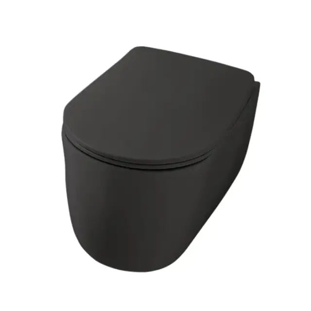 Kerasan Nolita Унитаз подвесной 55x35 см, безободковый, смыв торнадо, цвет: Nero matt 531531