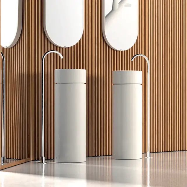 Kerasan Oke Раковина для напольной установки d30x15h см, без перелива, цвет: Bianco 554001