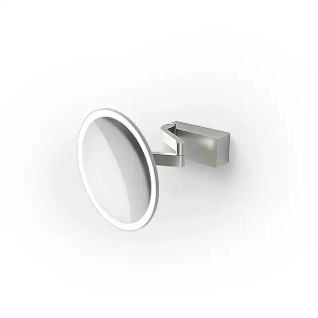 Decor Walther Косметическое зеркало, подвесное, 5 кратное увел, с подсветкой, цвет: нерж. сталь 0123176