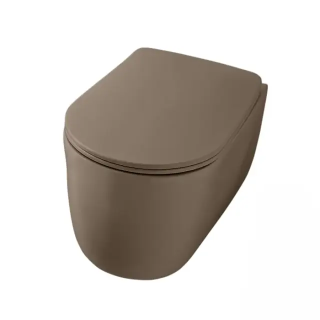 Kerasan Nolita Унитаз подвесной 55x35 см, безободковый, с креплением, цвет: Bruno matt 531488