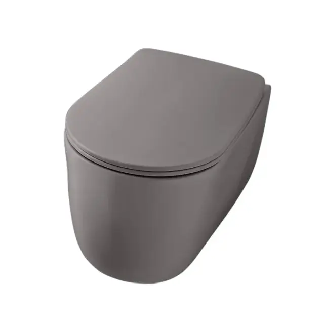 Kerasan Nolita Унитаз подвесной 55x35 см, безободковый, с креплением, цвет: Ferro matt 531489