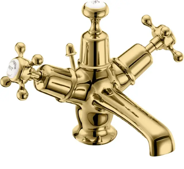Burlington Claremont Ручка-крестик для смесителя, цвет: золото глянцевое T1 GOLD