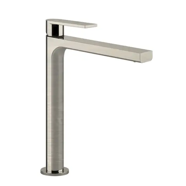 Gessi Via Manzoni Смеситель для раковины высокий без дон. клап. однорыч., цвет: finox brushed nickel 38610#149