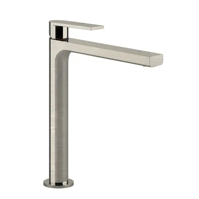 Gessi Via Manzoni Смеситель для раковины высокий без дон. клап. однорыч., цвет: finox brushed nickel 38609#149